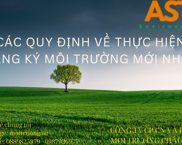 CÁC QUY ĐỊNH VỀ THỰC HIỆN ĐĂNG KÝ MÔI TRƯỜNG MỚI NHẤT