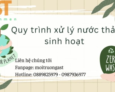 QUY TRÌNH XỬ LÝ NƯỚC THẢI SINH HOẠT