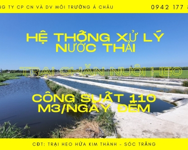Hệ thống xử lý nước thải chăn nuôi cho trại heo Hứa Kim Thành công suất 110 m3 /ngày đêm